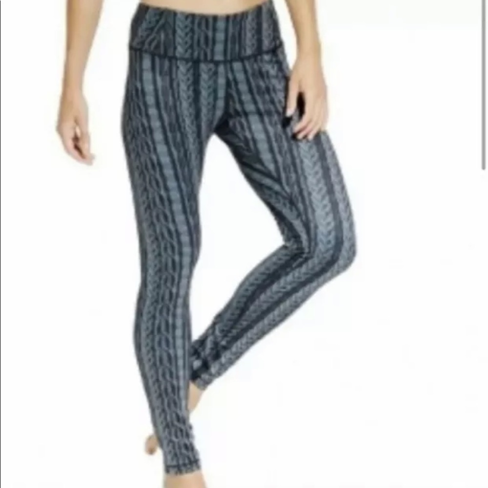 Calia by Carrie Underwood Chain Link Print Leggings Black Grey - Picture 1 of 11